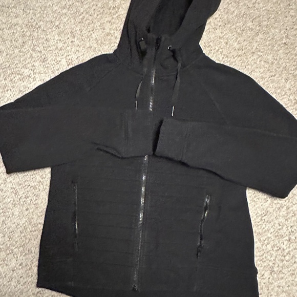 lululemon athletica Tops - Lululemon Sleek Black Zip-U hoodie